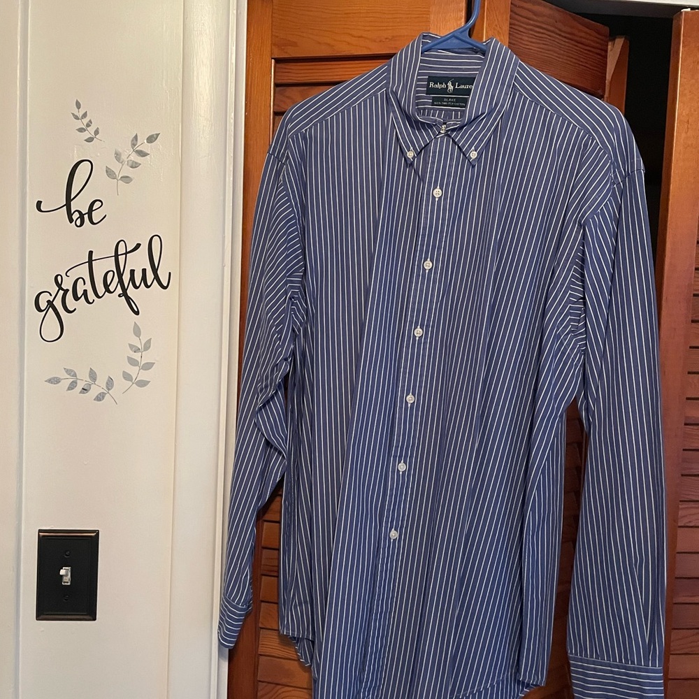 Ralph Lauren Blake Long Sleeve Button Down Shirt, Size L, Beautiful Condition